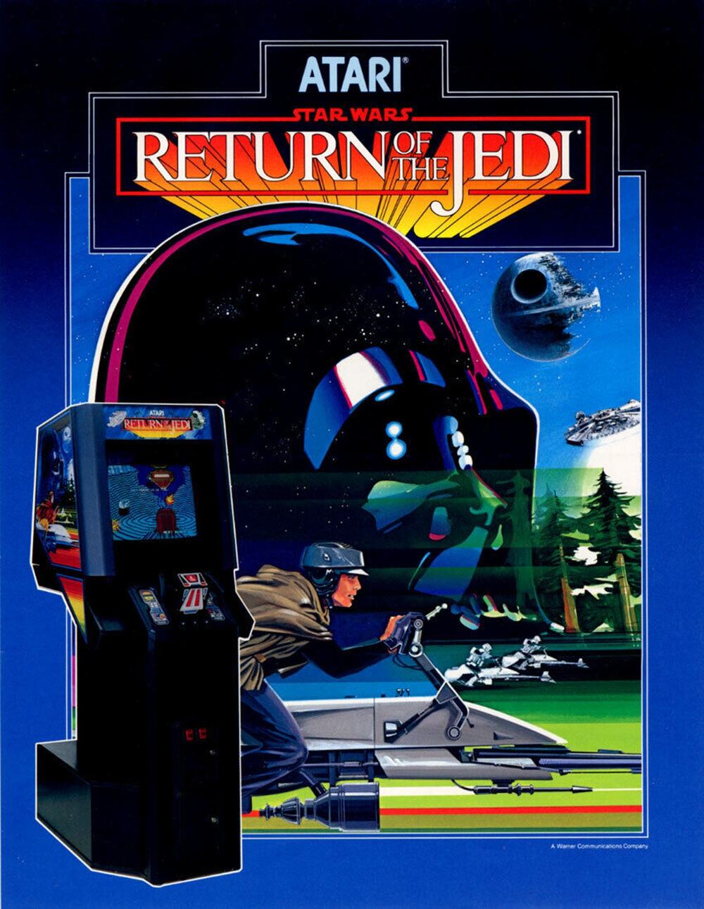 Return Of The Jedi Star Wars Arcade Flyer Original 1984 Video Game Art 8.5" x 11